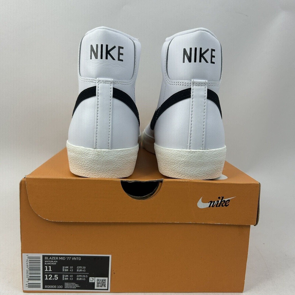 Nike Shoes Blazer Mid ‘77 Vintage “White Black” 2024 - Picture 4 of 5